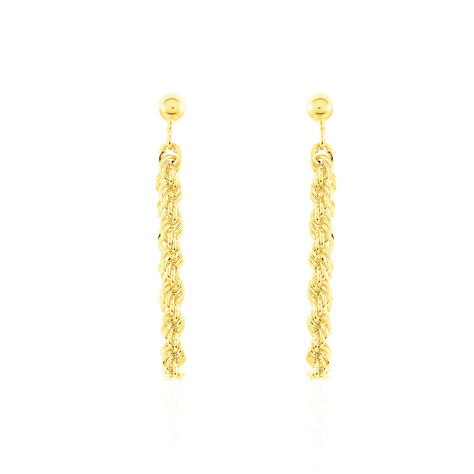 Boucles D'oreilles Pendantes Jerry Corde Or Jaune - Boucles d'oreilles pendantes Femme | Histoire d’Or