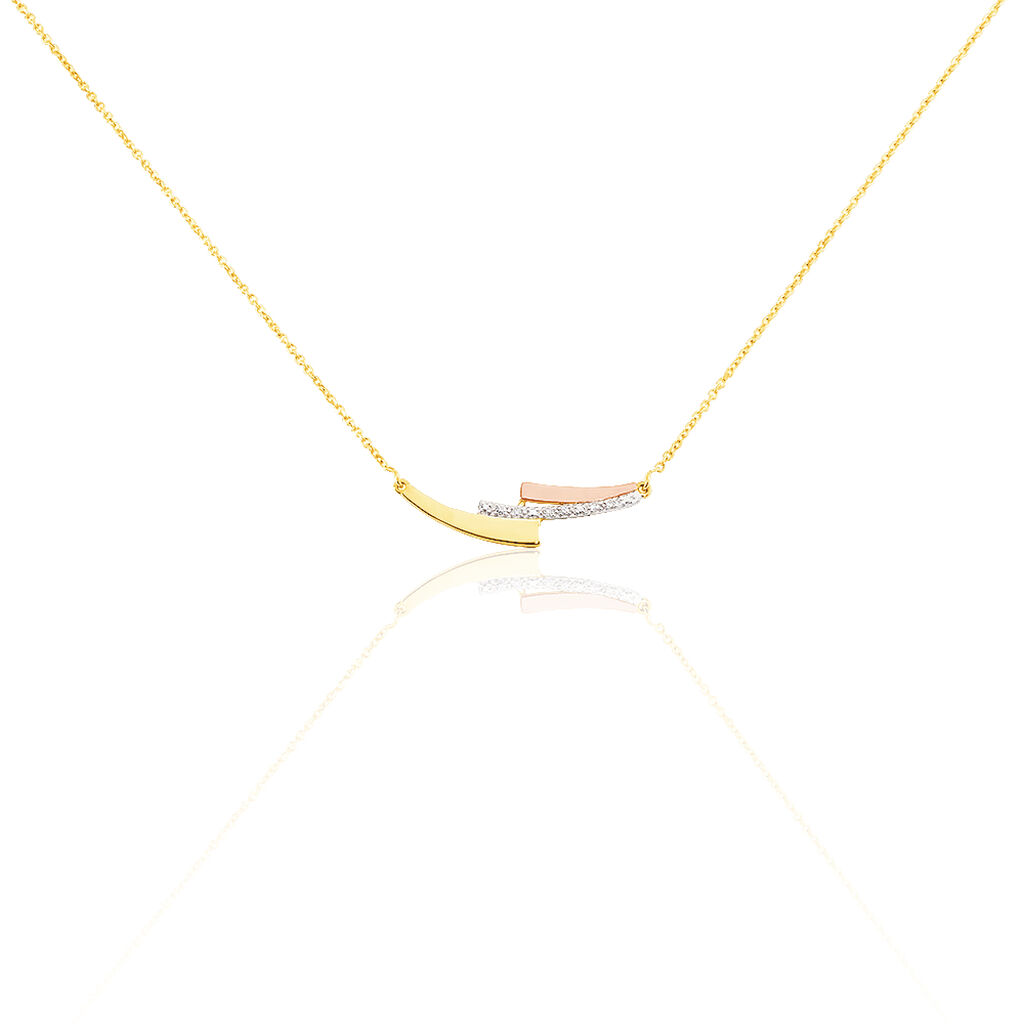 Collier Ainhoa Or Tricolore Diamant - Colliers Femme | Histoire d’Or