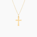 Pendentif Benny Croix Ciselee Or Jaune - Pendentifs Bapt&ecirc;me Famille | Histoire d&rsquo;Or