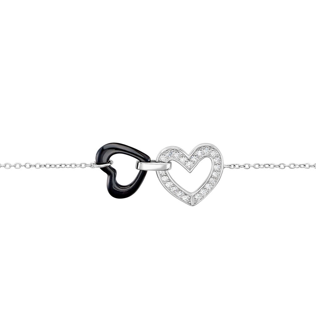 Bracelet Lineth Argent Blanc Céramique Oxyde De Zirconium - Bracelets Femme | Histoire d’Or