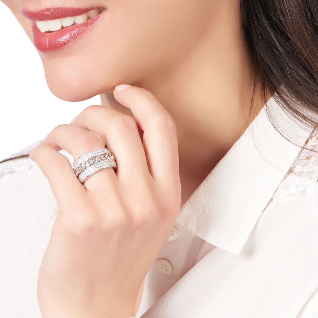 Bague Mariano Argent Blanc Oxyde De Zirconium - Bagues avec pierre Femme | Histoire d’Or