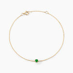 Bracelet Or Jaune Onora Emeraude - Bracelets Femme | Histoire d&rsquo;Or