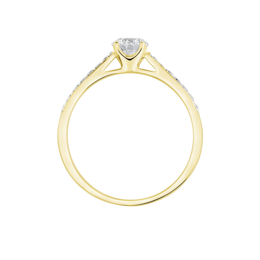 Bague Solitaire Hemera Or Jaune Diamant Synthetique - Bagues solitaires Femme | Histoire d&rsquo;Or