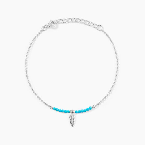 Bracelet Lottie Argent Blanc Turquoise - Bracelets Femme | Histoire d&rsquo;Or