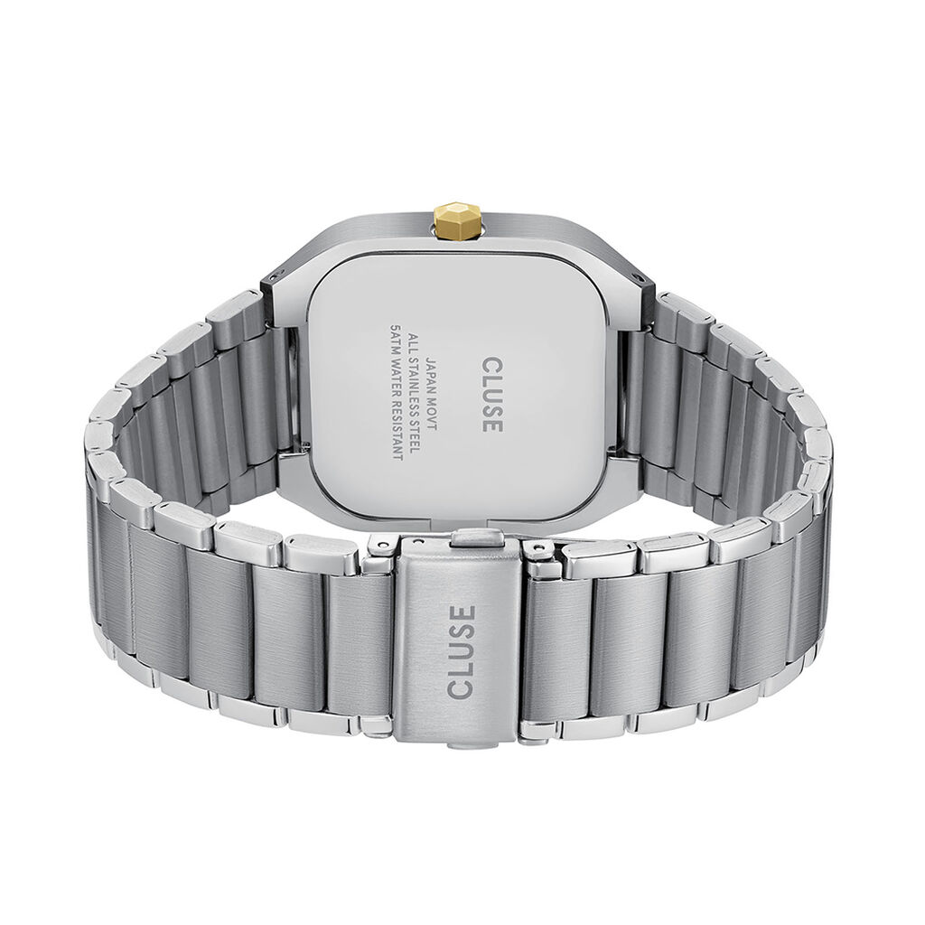 Montre Cluse Quadrus Multifonction Argent&eacute; - Montres Homme | Histoire d&rsquo;Or