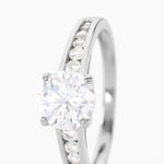 Bague Solitaire Tatjana Or Blanc Oxyde De Zirconium - Bagues solitaires Femme | Histoire d&rsquo;Or