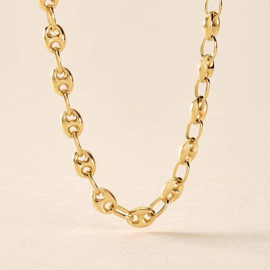 Collier Maille Dami Maille Grain De Cafe Or Jaune - Chaines Homme | Histoire d’Or