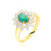Bague Ivan Or Jaune Emeraude Et Diamant