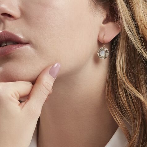 Boucles D'oreilles Pendantes Gisselle Or Jaune Nacre - Boucles d'oreilles pendantes Femme | Histoire d’Or