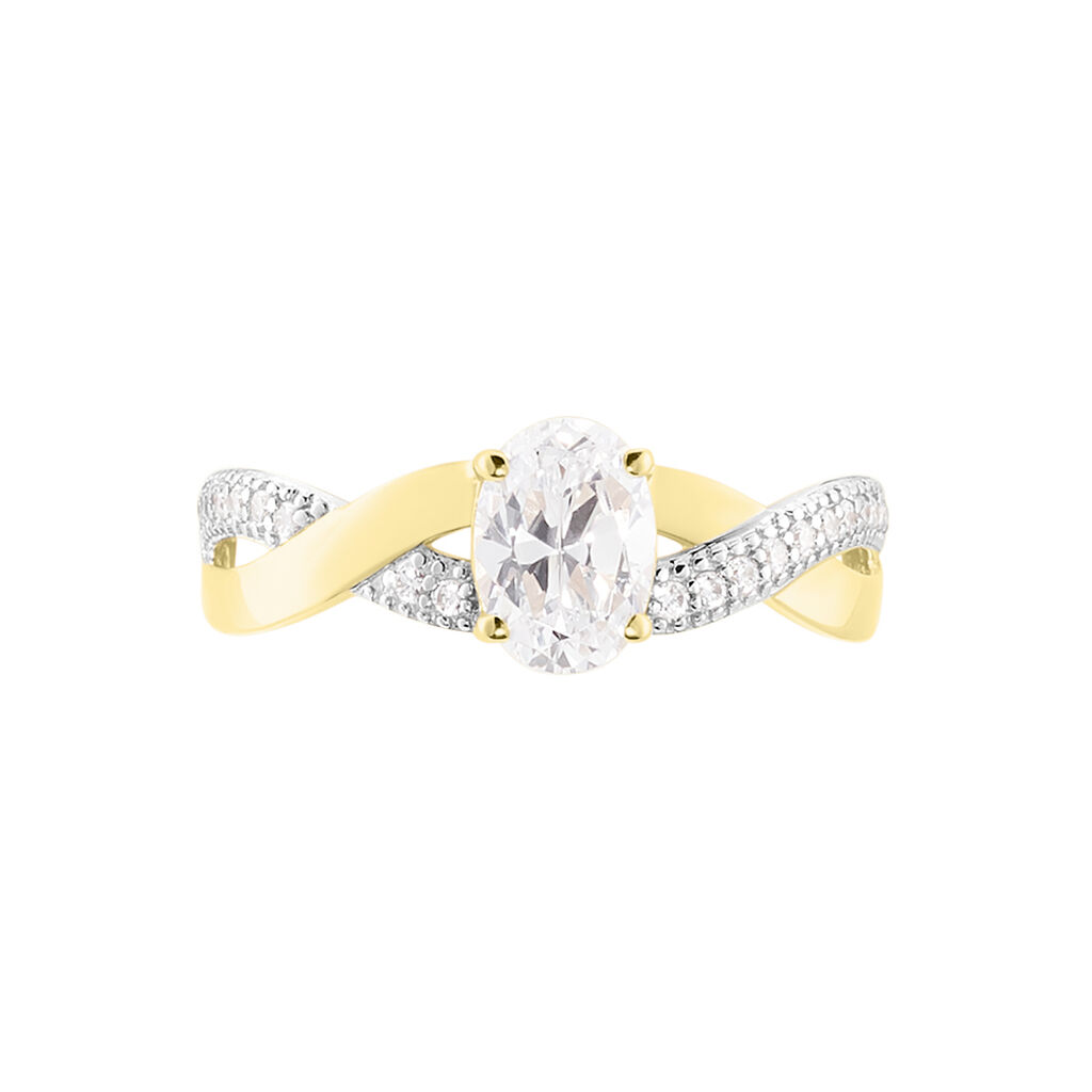 Bague Candice Or Jaune Oxyde De Zirconium - Bagues solitaires Femme | Histoire d’Or