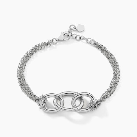 Bracelet Abassia Argent Blanc - Bracelets Femme | Histoire d&rsquo;Or