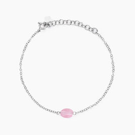 Bracelet Evren Argent Blanc Pierre De Synthese - Bracelets fantaisie Femme | Histoire d’Or