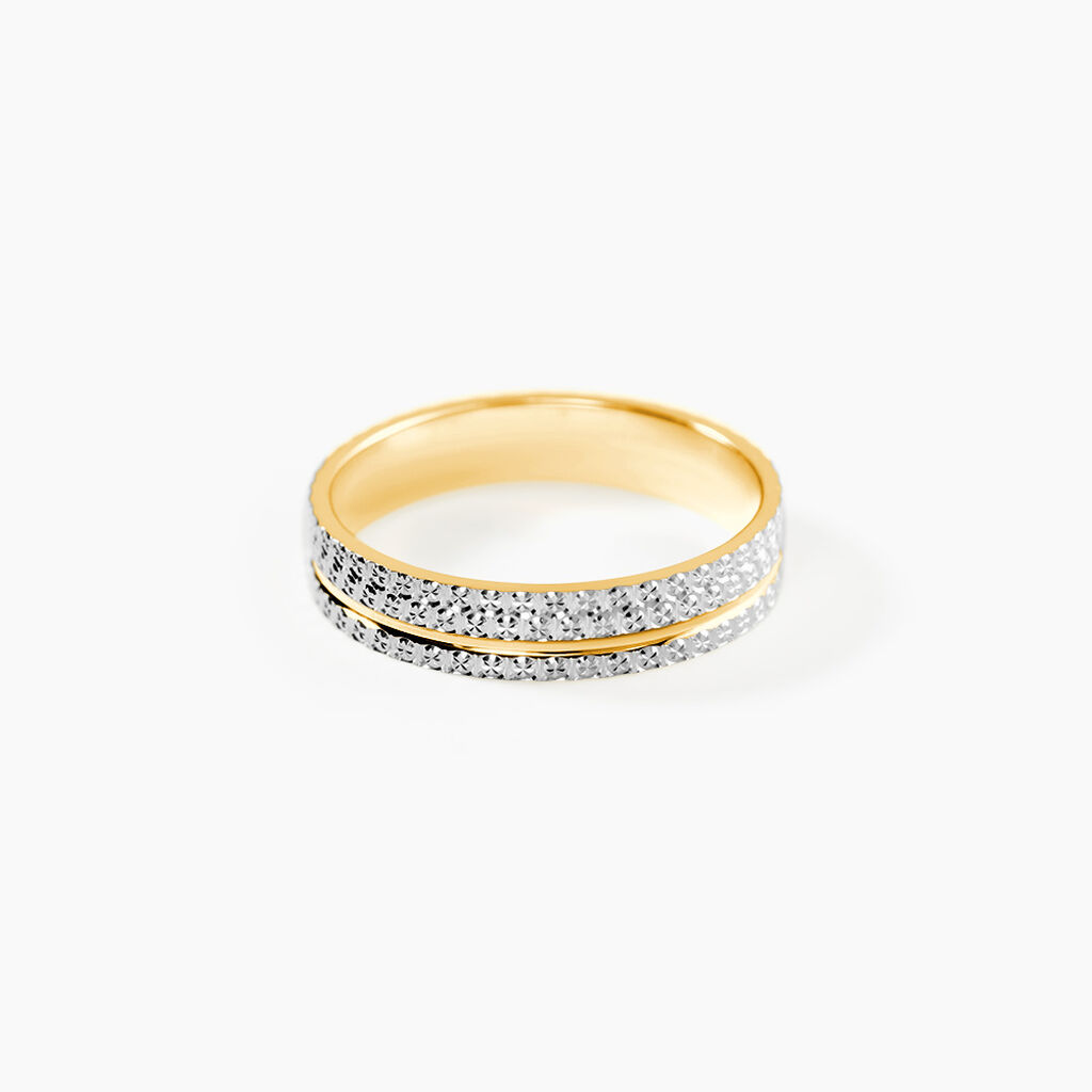 Alliance Rozella Ruban Plat Or Bicolore - Alliances Unisex | Histoire d&rsquo;Or