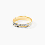 Alliance Rozella Ruban Plat Or Bicolore - Alliances Unisex | Histoire d&rsquo;Or