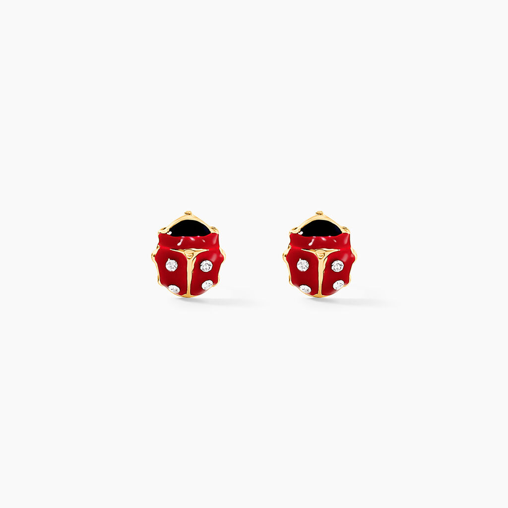 Boucles D'oreilles Puces Deena Or Jaune Oxyde De Zirconium - Clous d'oreilles Enfant | Histoire d’Or