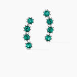 Boucles D'oreilles Puces Karrie Argent Blanc Oxyde De Zirconium - Boucles d'oreilles fantaisie Femme | Histoire d&rsquo;Or