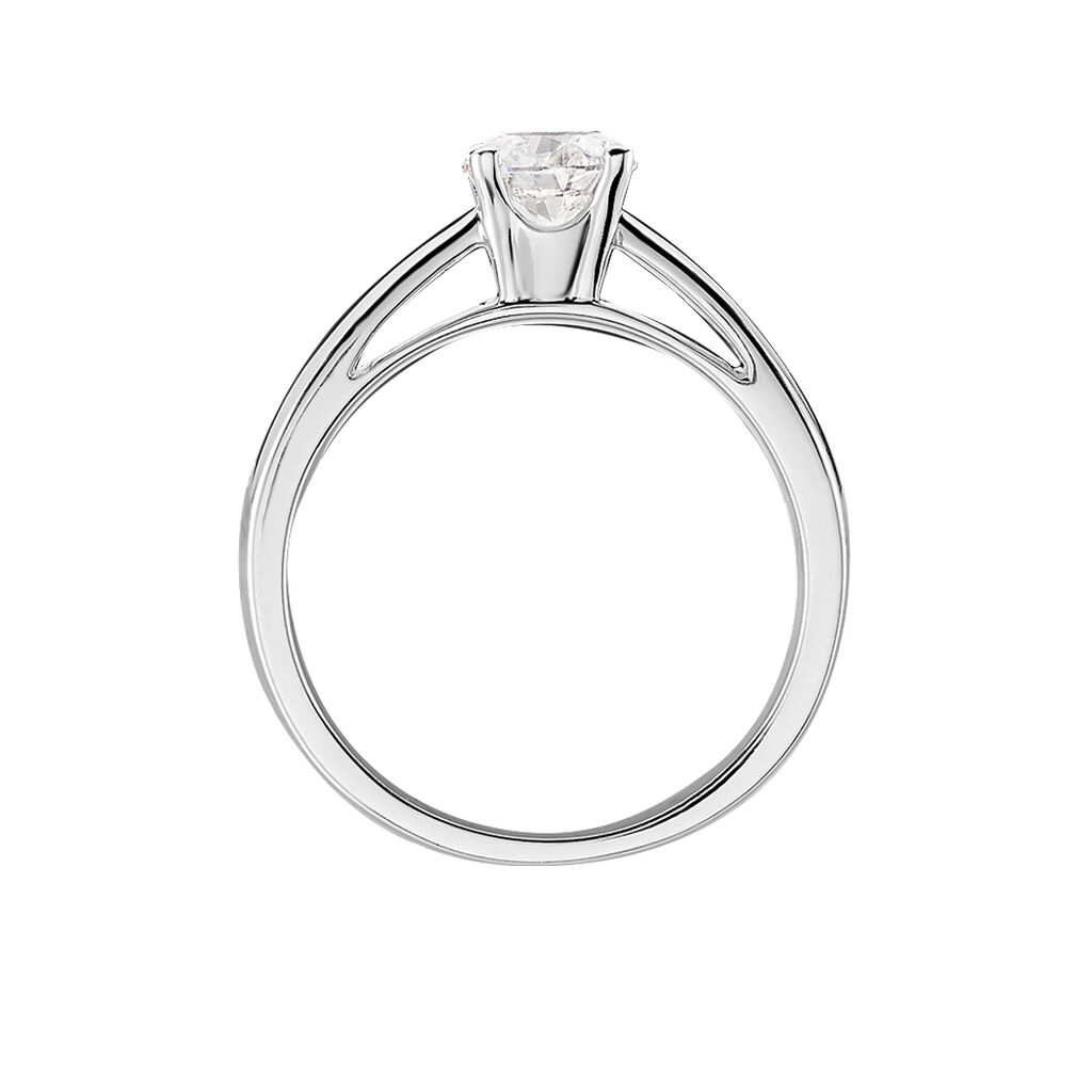 Bague Solitaire Iris Or Blanc Diamant - Bagues solitaires Femme | Histoire d’Or