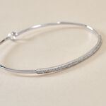 Bracelet Jonc Hermia Blanc Diamant Blanc - Bracelets joncs Femme | Histoire d&rsquo;Or