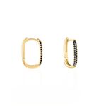 Cr&eacute;oles Domingo Plaqu&eacute; Or Jaune Spinelle Synth&eacute;tique - Boucles d'oreilles cr&eacute;oles Femme | Histoire d&rsquo;Or