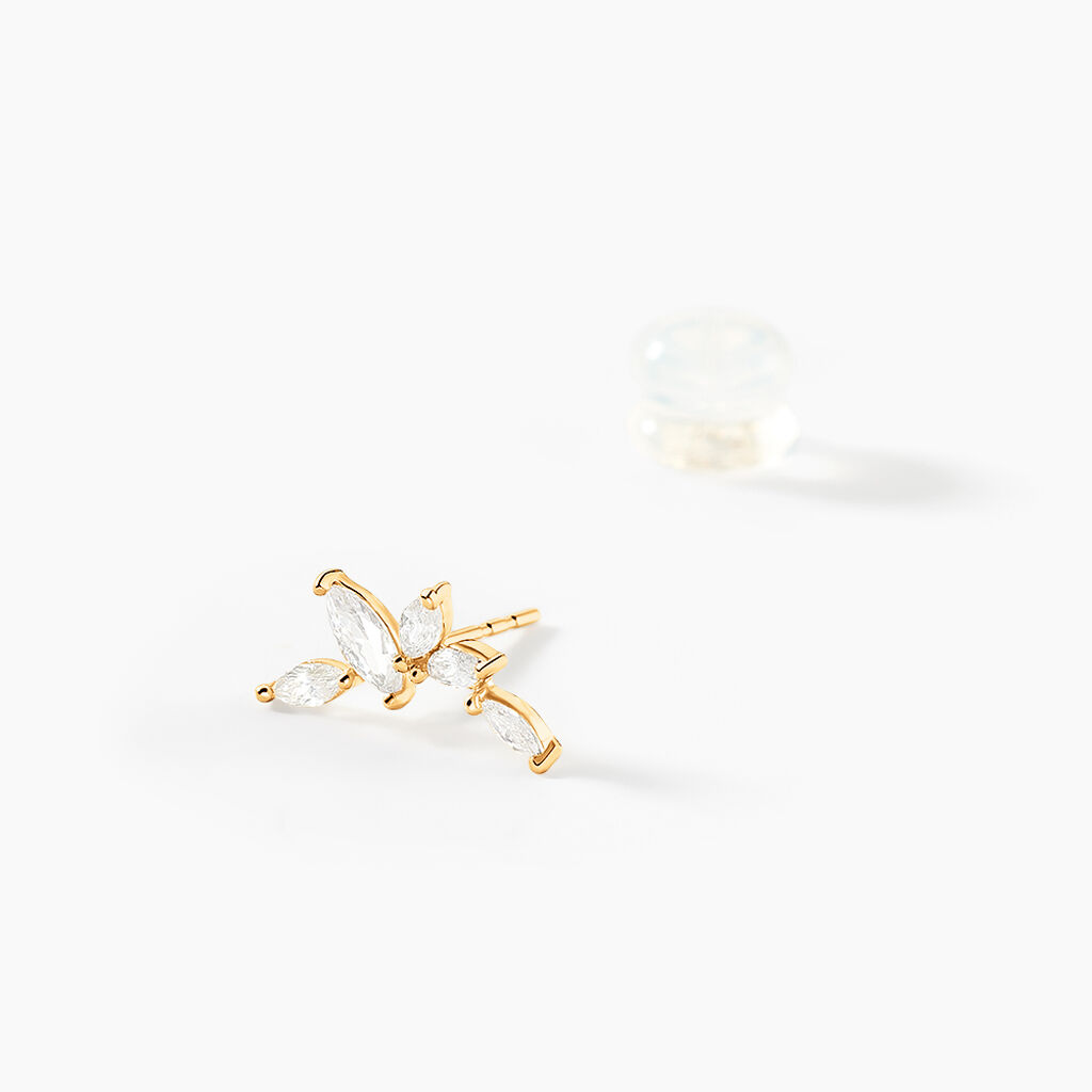 Boucles D'oreilles Barrettes Youssa Barrettes 5 Or Jaune Oxydes - Boucles d'oreilles pendantes Femme | Histoire d’Or