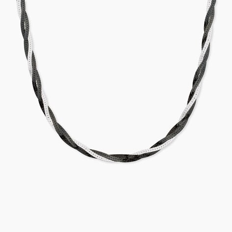 Collier Ehud Argent Bicolore - Chaines Femme | Histoire d&rsquo;Or