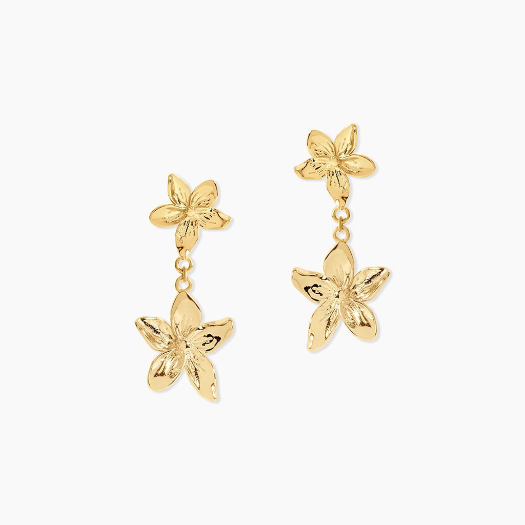 Boucles D'Oreilles Puces Innes Argent Dor&eacute; - Clous d'oreilles Femme | Histoire d&rsquo;Or