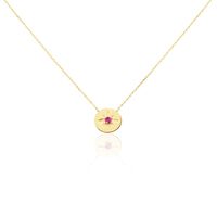 Collier Melchior Or Jaune Rubis