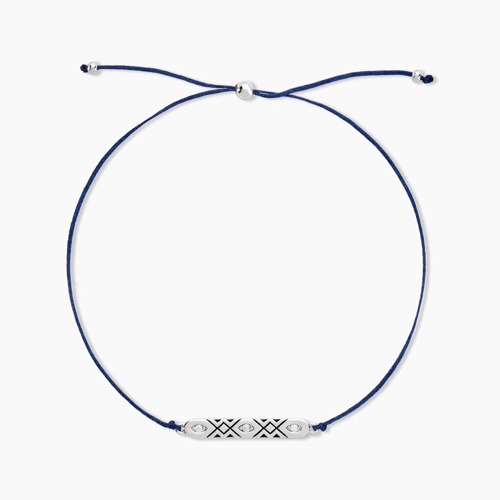 Bracelet Imogen Argent Blanc Oxyde De Zirconium - Bracelets cordon Femme | Histoire d&rsquo;Or