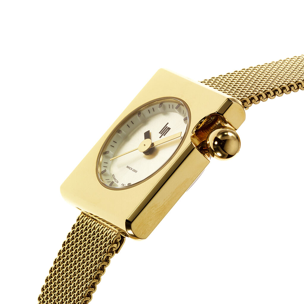 Montre Lip Mach 2000 Mini Square Doré - Montres Femme | Histoire d’Or