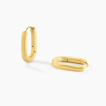 Cr&eacute;oles Urban Line Acier Dor&eacute; - Boucles d'oreilles cr&eacute;oles Femme | Histoire d&rsquo;Or