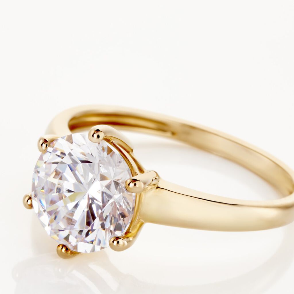 Solitaire Or Jaune Poeninus Oxyde - Bagues solitaires Femme | Histoire d’Or