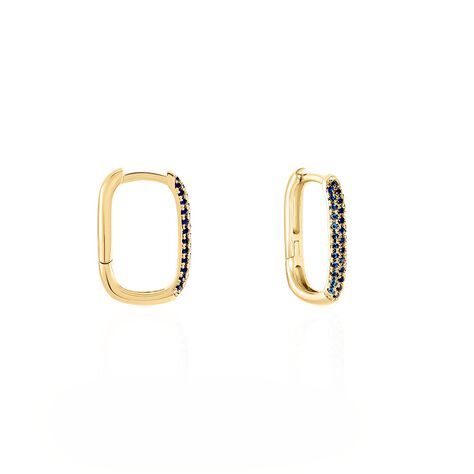 Cr&eacute;oles Domingo Plaqu&eacute; Or Jaune Spinelle Synth&eacute;tique - Boucles d'oreilles cr&eacute;oles Femme | Histoire d&rsquo;Or