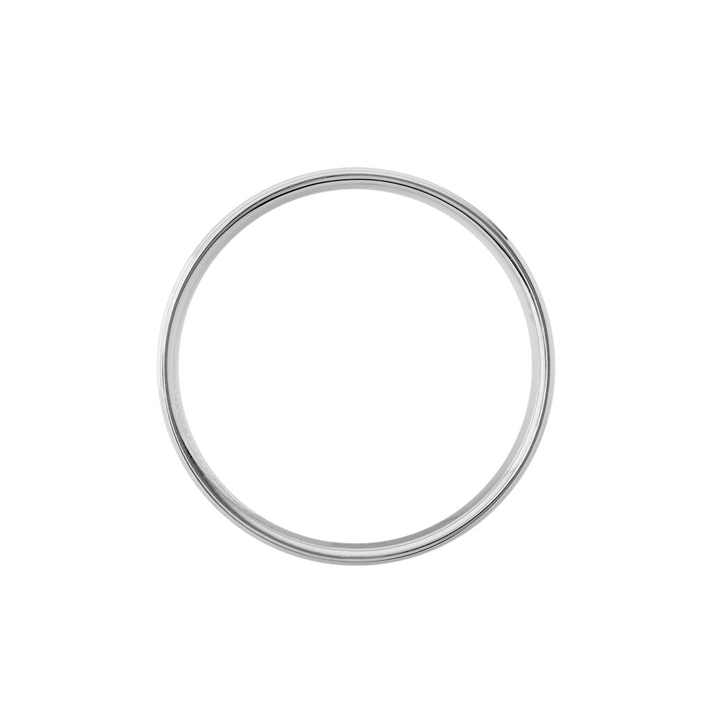 Alliance Basile Ruban Plat Or Blanc - Alliances Unisex | Histoire d’Or