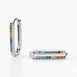 Cr&eacute;oles Lutetia Argent Blanc Oxyde De Zirconium - Boucles d'oreilles cr&eacute;oles Femme | Histoire d&rsquo;Or