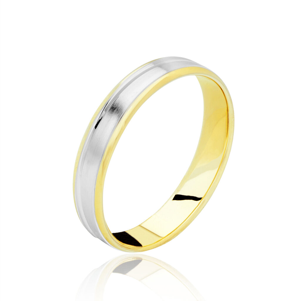 Alliance Marlise Ruban Plat Or Bicolore - Alliances Unisex | Histoire d’Or