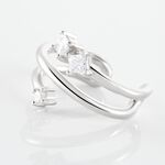 Bague D'h&eacute;lix Unitaire Amada Argent Blanc Oxyde De Zirconium - Boucles d'oreilles fantaisie Femme | Histoire d&rsquo;Or