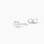 Boucle D'oreille Puce Unitaire Niels Argent Blanc Oxyde De Zirconium - Boucles d'oreilles fantaisie Homme | Histoire d&rsquo;Or