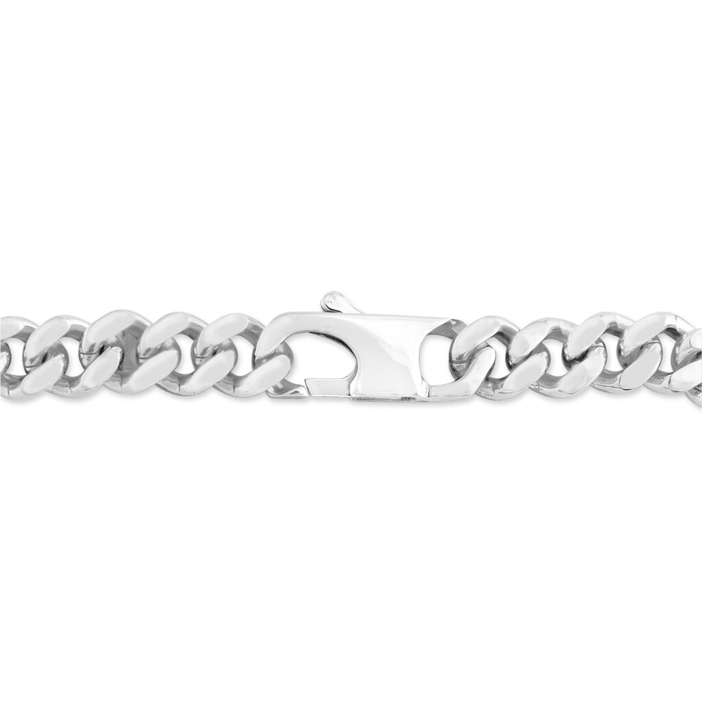 Bracelet Identité Adoline Acier Blanc Diamant - Gourmettes Homme | Histoire d’Or