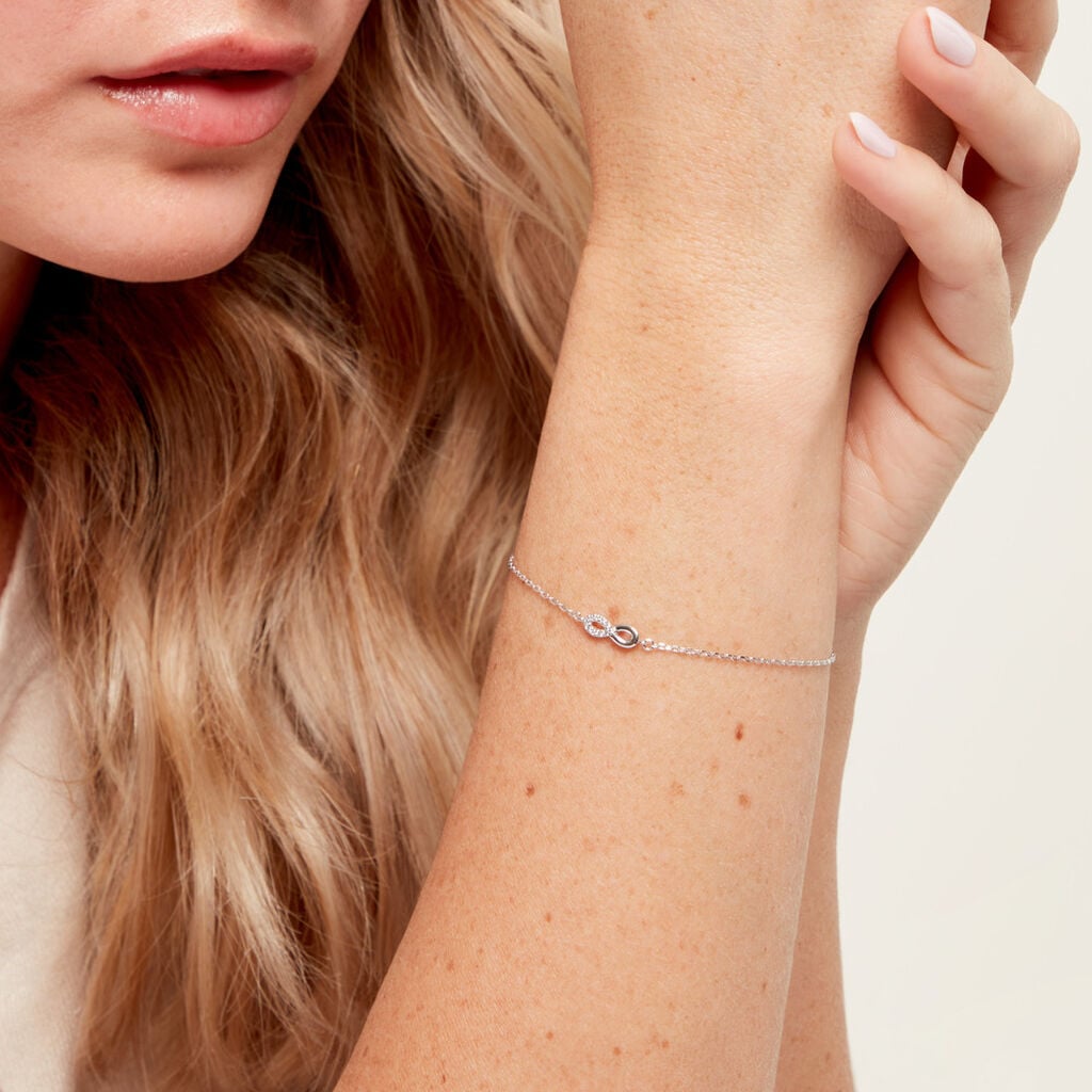 Bracelet Kara Argent Blanc Oxyde De Zirconium - F&ecirc;te des m&egrave;res Femme | Histoire d&rsquo;Or