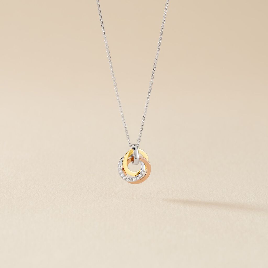 Collier Or Tricolore Vanadissa Diamants - Colliers Femme | Histoire d&rsquo;Or