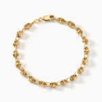 Bracelet Maille Dami Maille Grain De Cafe Or Jaune - Bracelets cha&icirc;ne Femme | Histoire d&rsquo;Or