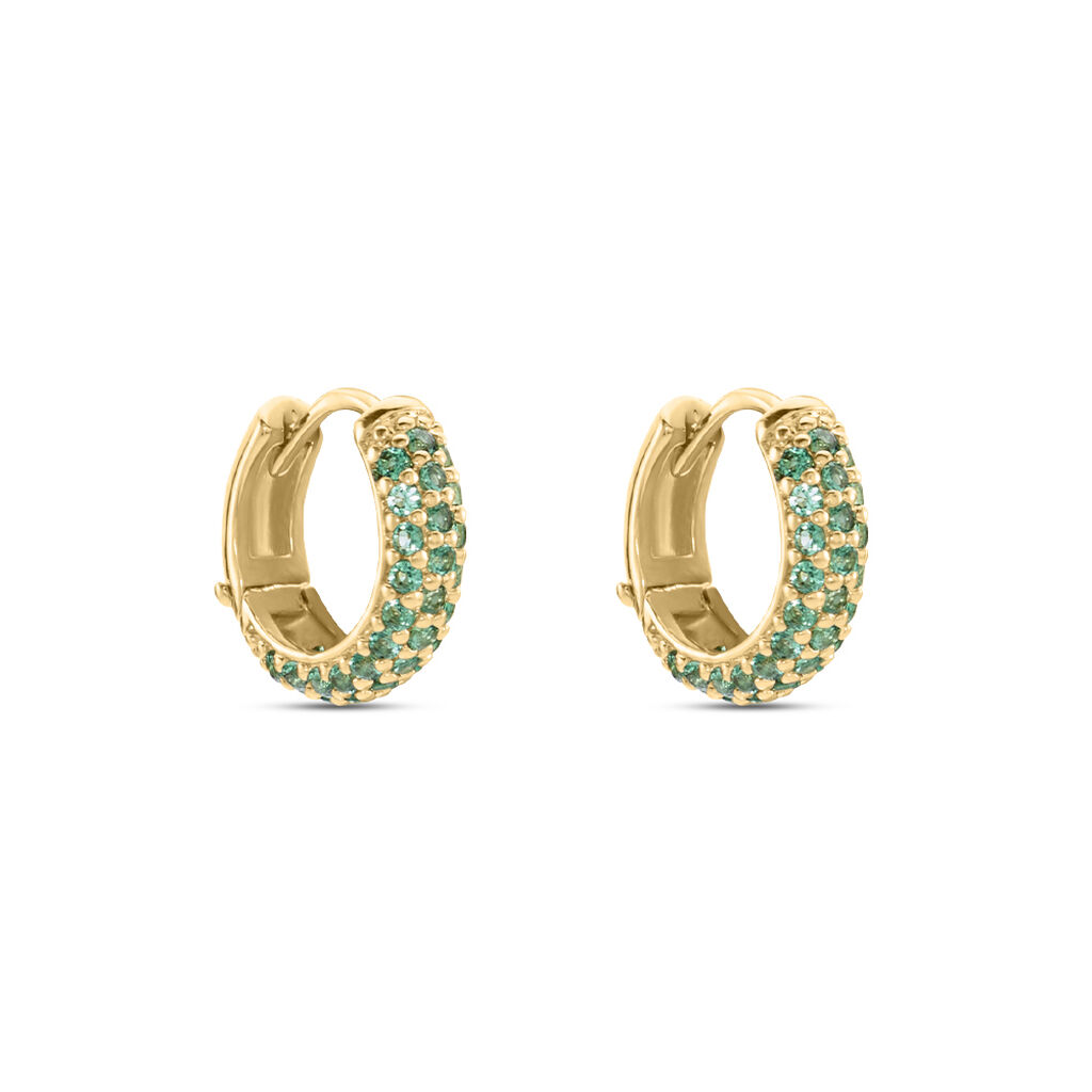 Créoles Plaqué Or Jaune Piha Oxydes De Zirconium - Boucles d'oreilles créoles Femme | Histoire d’Or