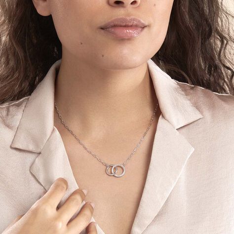 Collier Isabel Argent Blanc Oxyde De Zirconium - Colliers fantaisie Femme | Histoire d’Or