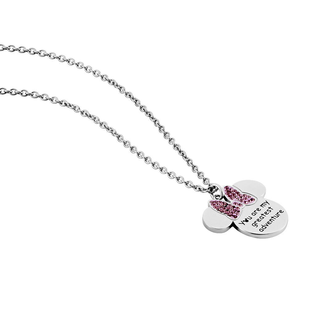 Collier Disney Acier Blanc Cristaux - Colliers fantaisie Femme | Histoire d’Or