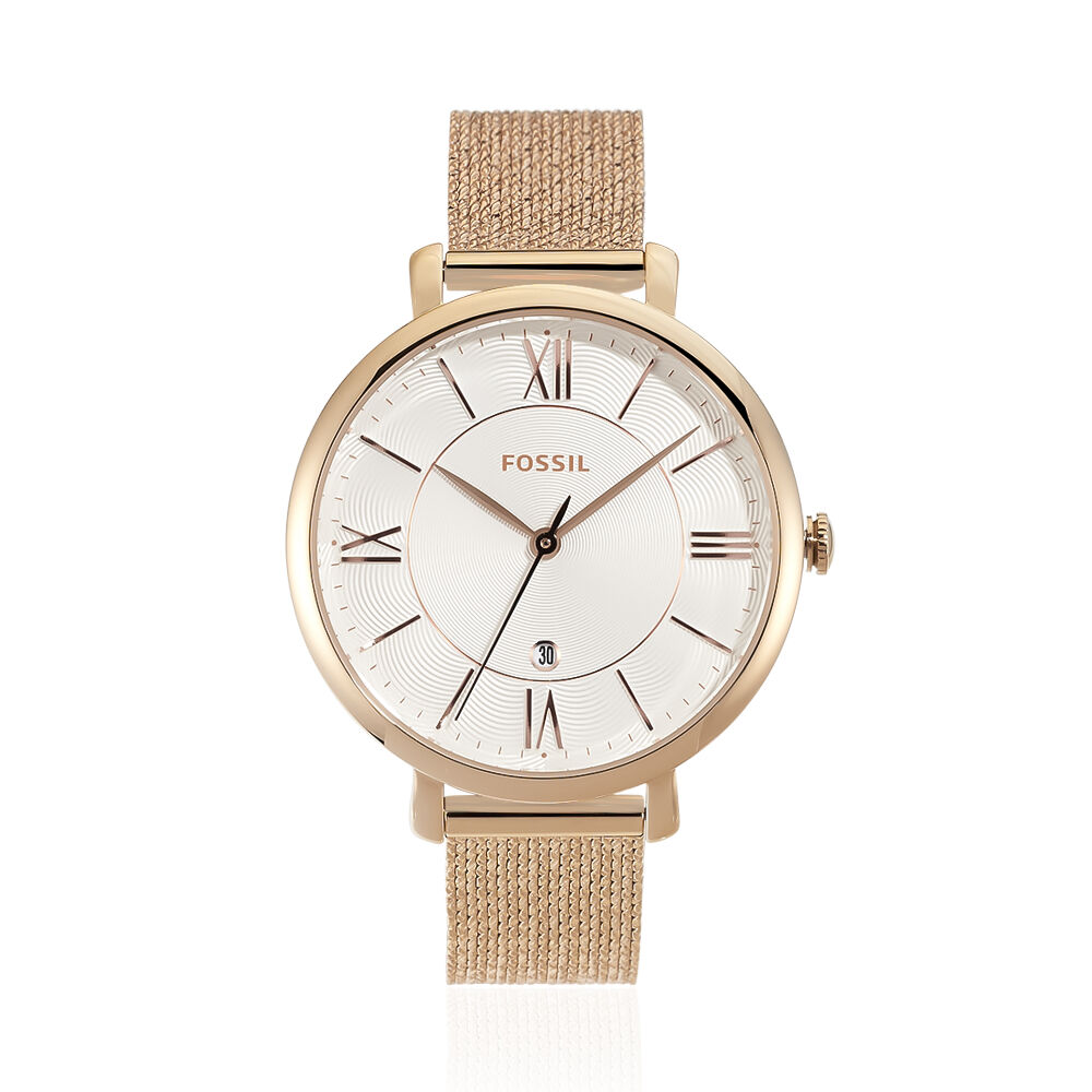 Montres Fossil ES4352 Acier Cliquet Rose Ronde - HIMFRQF2380 • Histoire d'Or