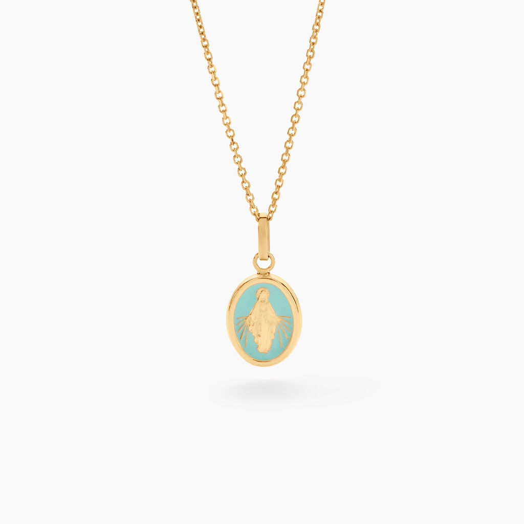 Pendentif Santos Or Jaune - Pendentifs Baptême Famille | Histoire d’Or