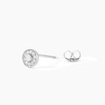 Boucles D'oreilles Puces Auxana Argent Blanc Oxyde De Zirconium - Boucles d'oreilles fantaisie Femme | Histoire d&rsquo;Or