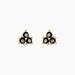 Boucles D'oreilles Puces Midnight Royalty Plaqué Or Jaune Oxyde - Boucles d'oreilles fantaisie Femme | Histoire d’Or