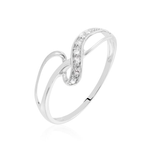 Bague Emma-lise Or Blanc Diamant - Bagues avec pierre Femme | Histoire d’Or