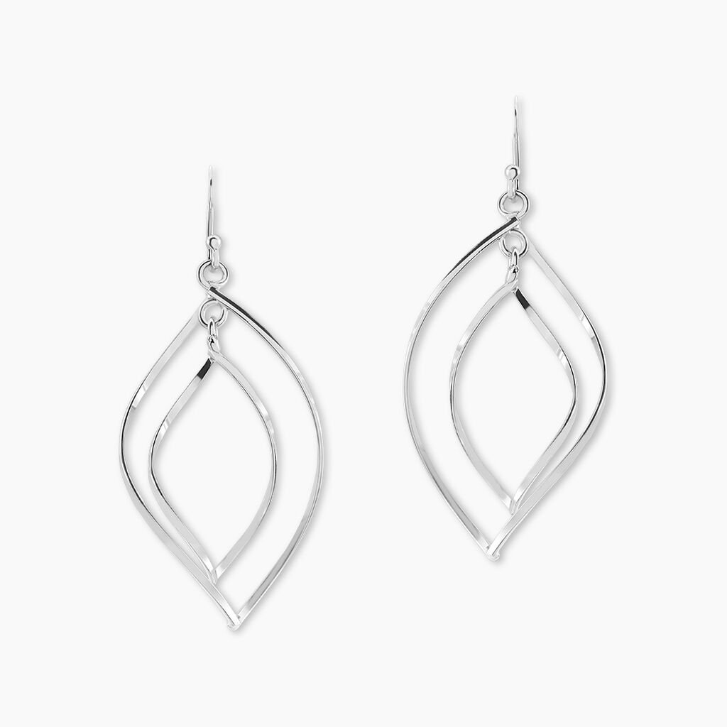 Boucles D'oreilles Pendantes Charlyn Argent Blanc - Boucles d'oreilles fantaisie Femme | Histoire d’Or